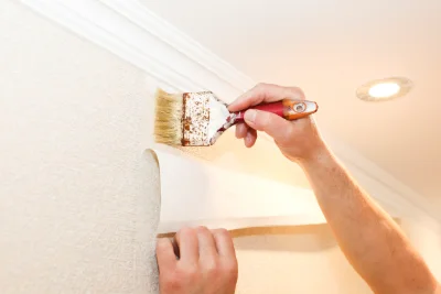 Pose de papier peint à Écorpain — revêtements muraux et toiles de verre